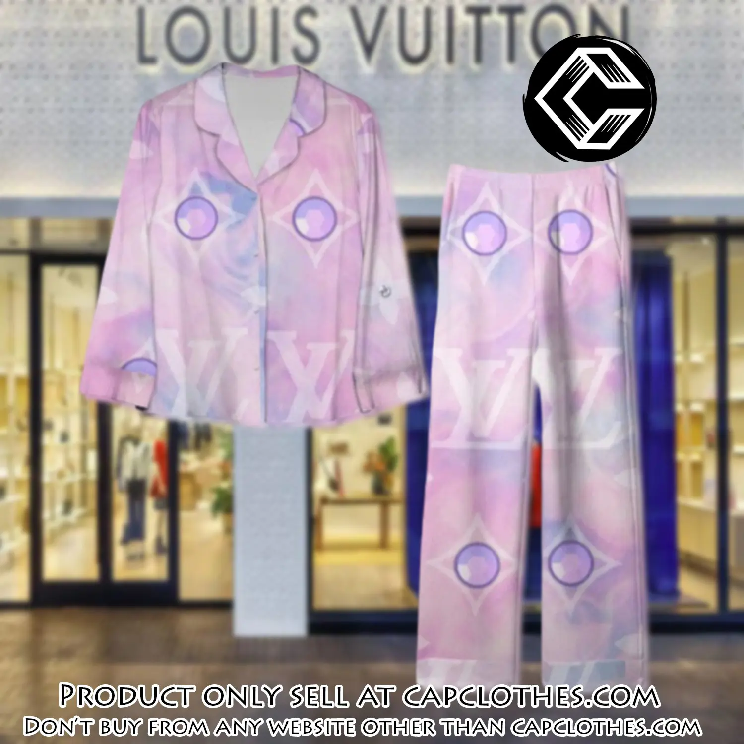 Trending luxury lv satin pajama set pjs1108 cc1734222